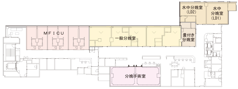分娩室フロア図