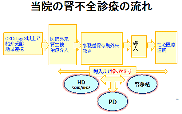 当院の腎不全診療の流れ