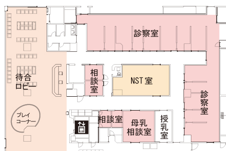 産科外来フロア図