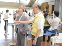 患者さんの誘導風景