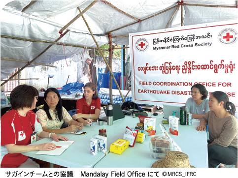 マンダレーで活動する巡回診療所 （Mobile Health Clinic in Monastery, Mandalay） ©MRCS_IFRC