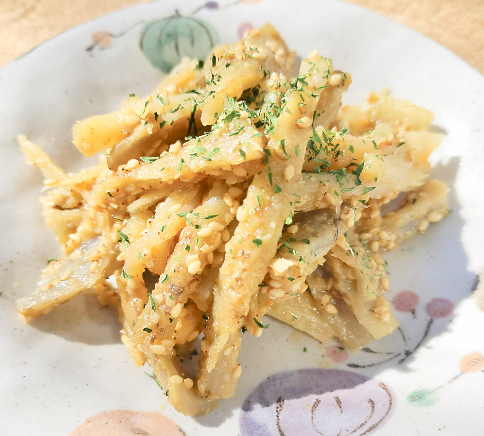 レンジ DE たたきごぼう